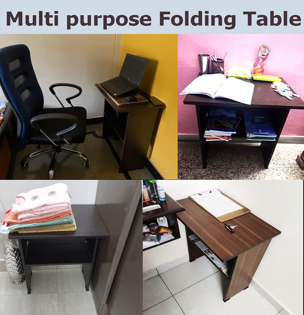 folding wooden computer table