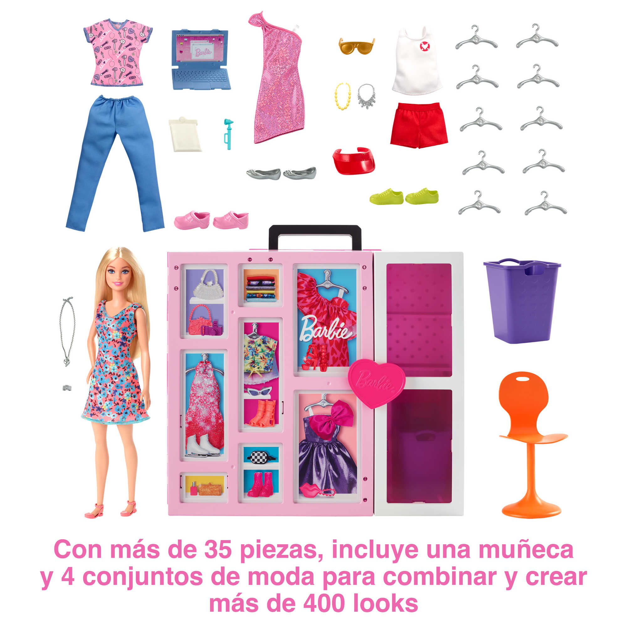 Barbie Fashionistas Ultimate Closet Portable Fashion Toy for 3 to 8 Year  Olds
