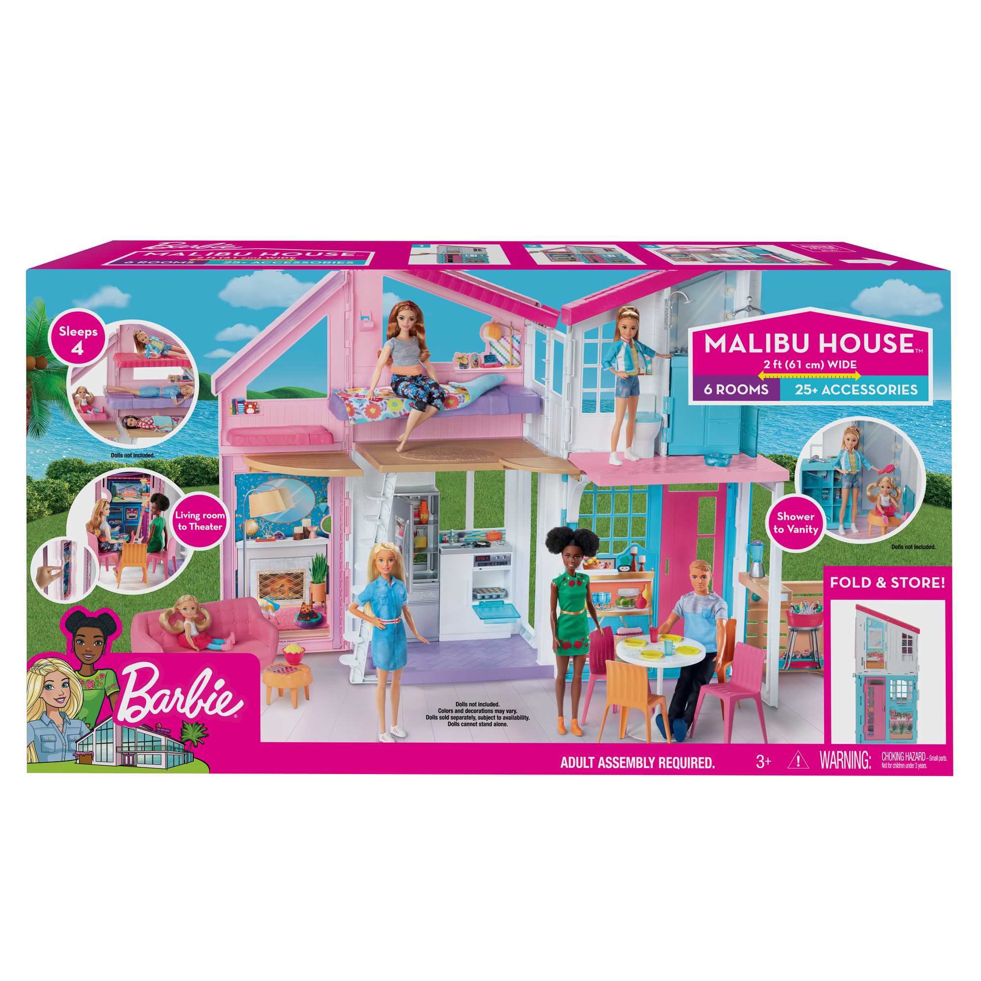 Bandiet Efficiënt Kwade trouw Barbie Villa in Malibu Speelset | FXG57 | MATTEL