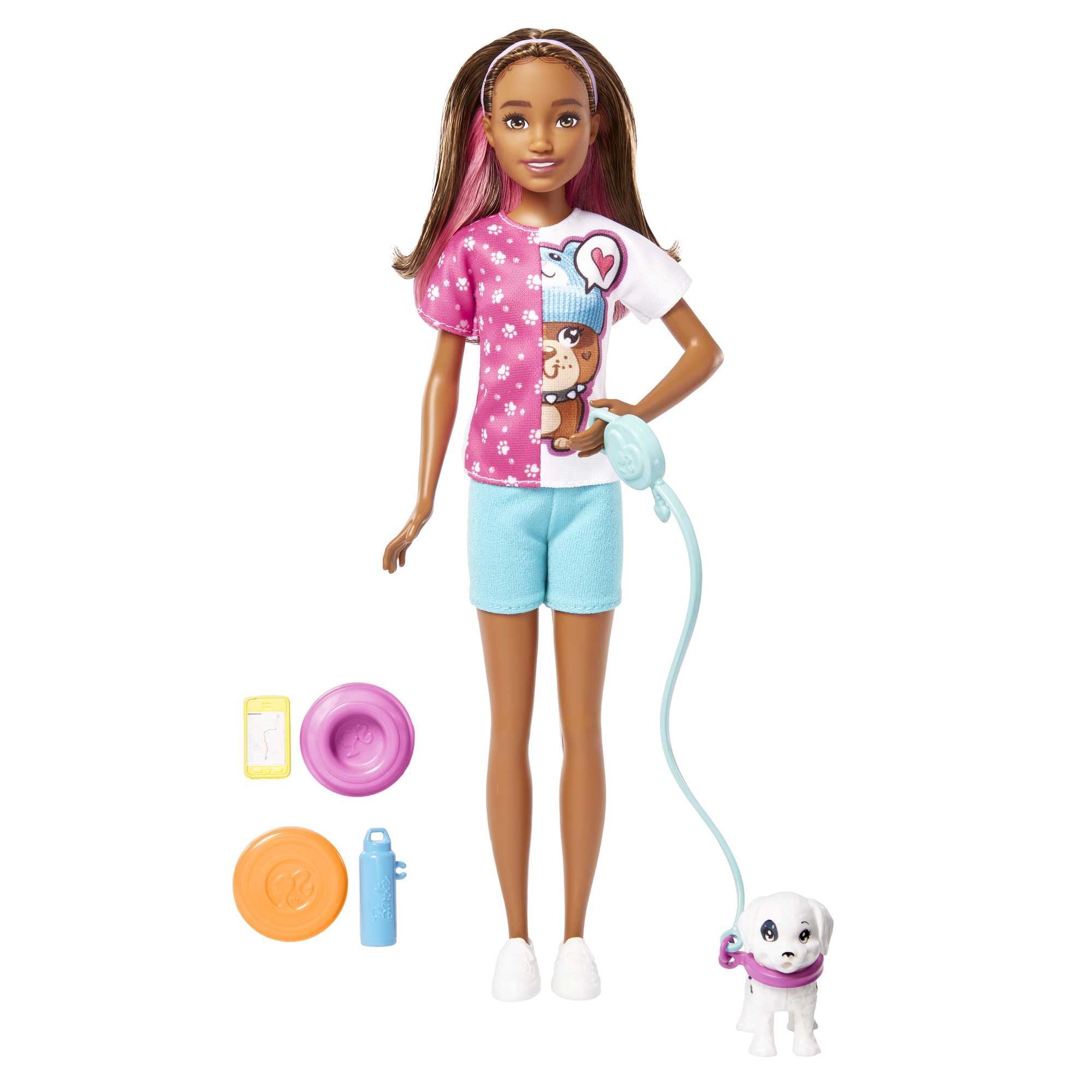 huiswerk Inpakken louter Barbie Skipper Doll and Dog Walker Set with Puppy and Accessories, First  Jobs | HKD77 | MATTEL