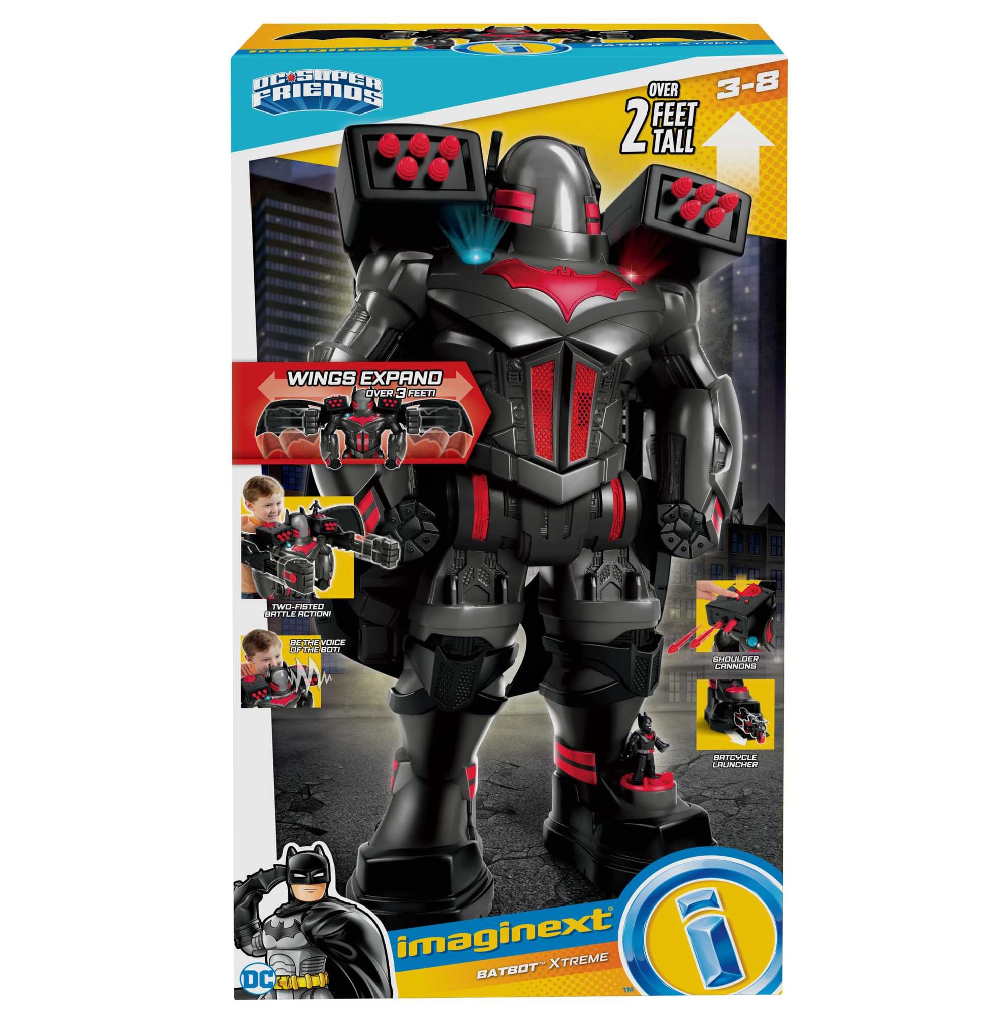 Imaginext DC Super Friends Red & Black Batbot Xtreme | FVL08 | MATTEL