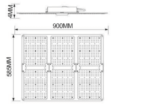 660 Watt LED Grow Light Dimension