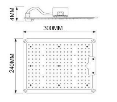 110-WATT LED GROW LIGHT DIMENSION