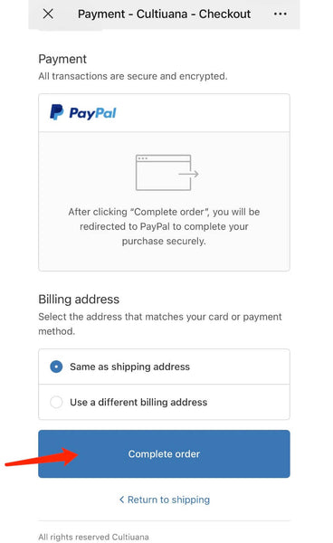 Paypal via credit card step 5