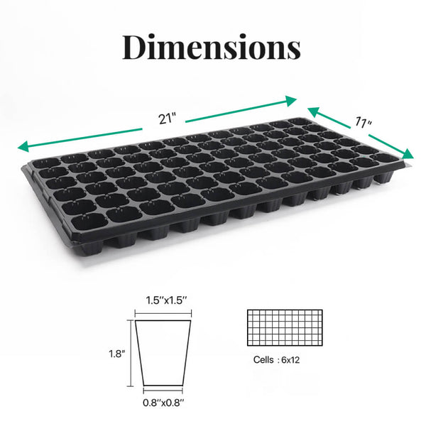 dimensions of seed starter trays