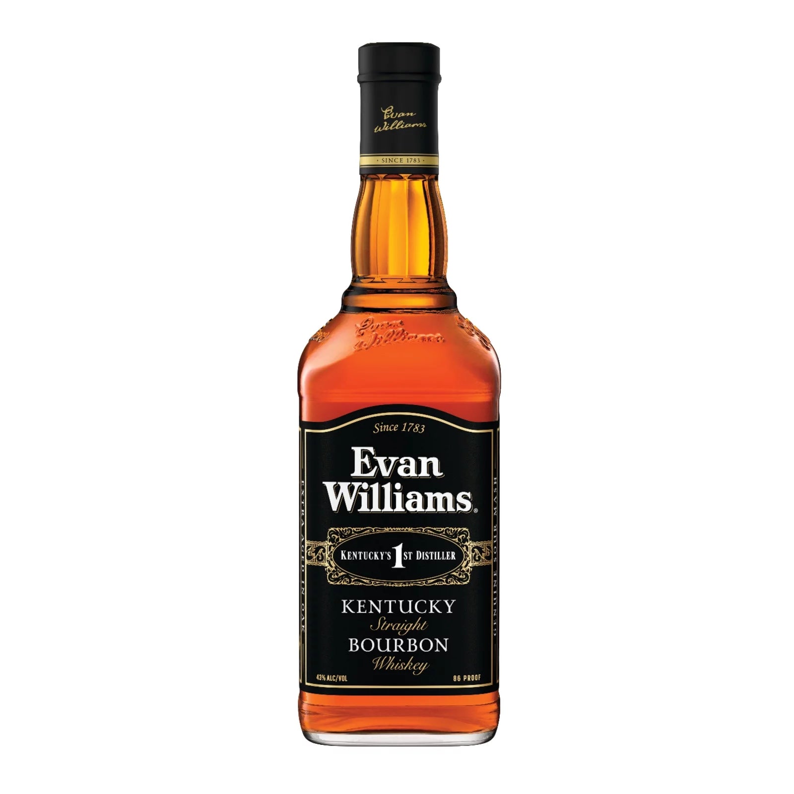 Evan Williams Black Label Kentucky Straight Bourbon Whiskey 750ml