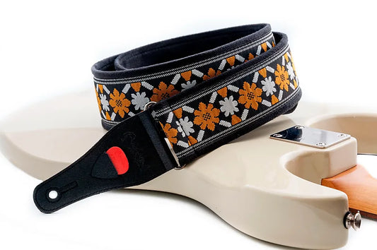 Bohemian Guitar Strap Black