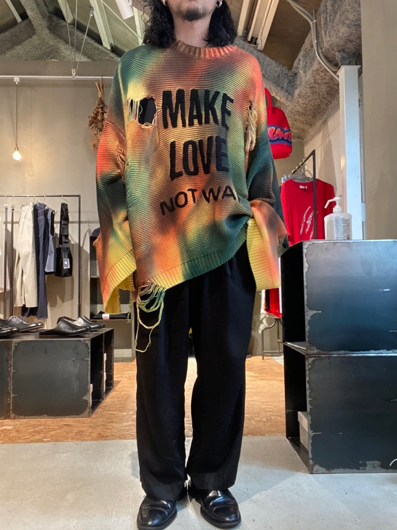 TTT_MSW MAKE LOVE Damage Knit ニット タイダイ - www.stedile.com.br