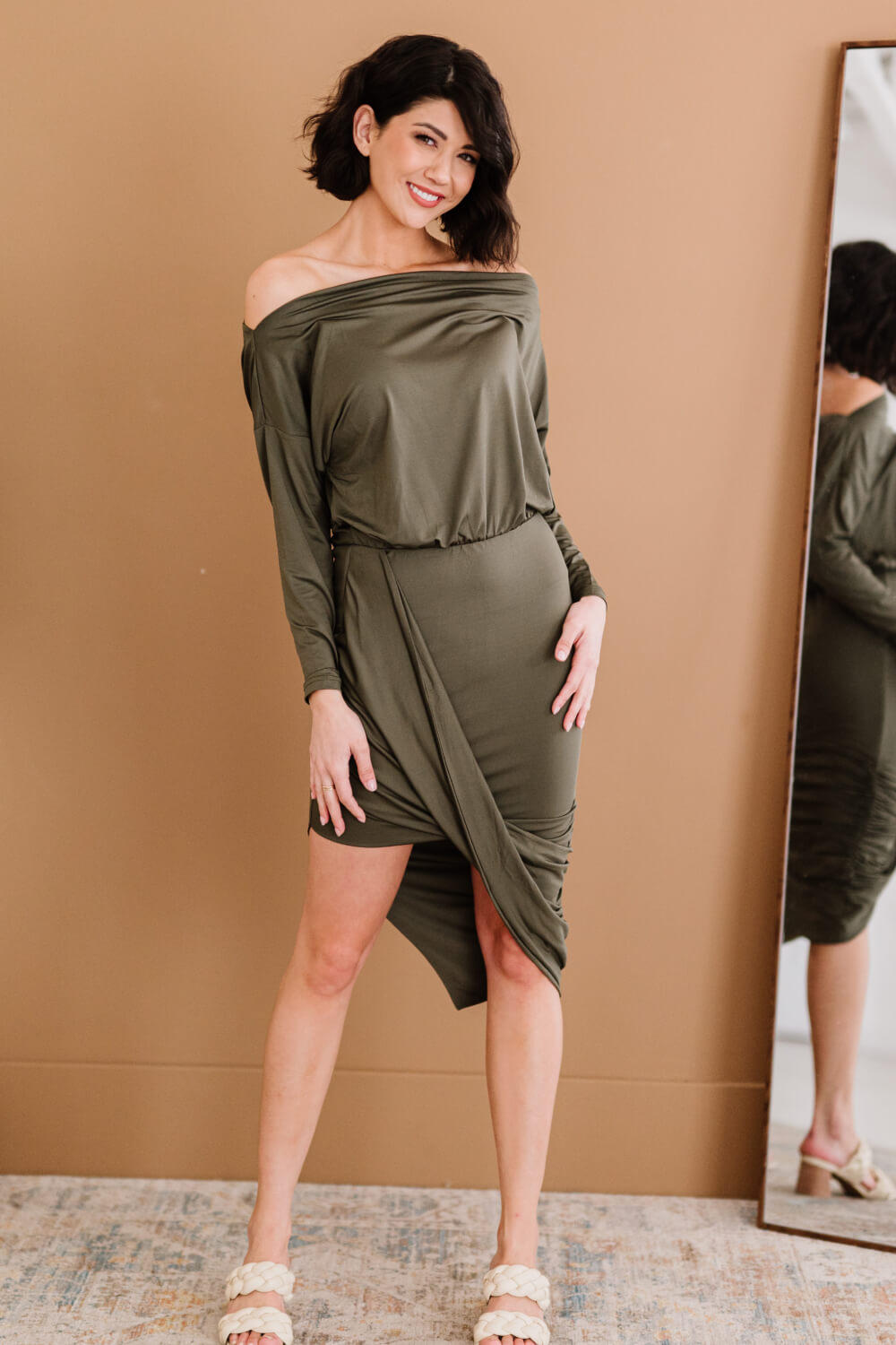 Dress Day New York Chic Ruched Bodycon Dress
