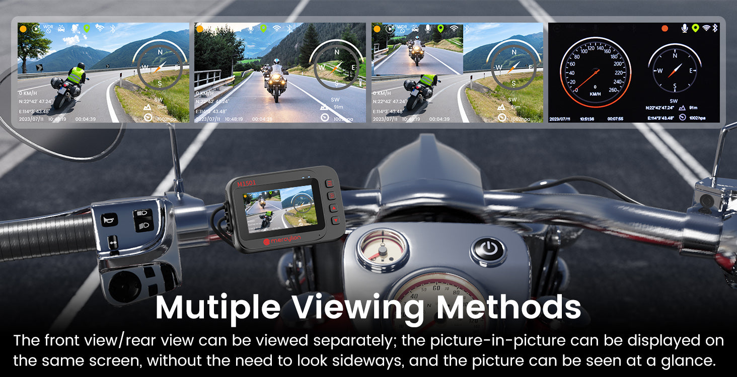 front rear motorcycle camera