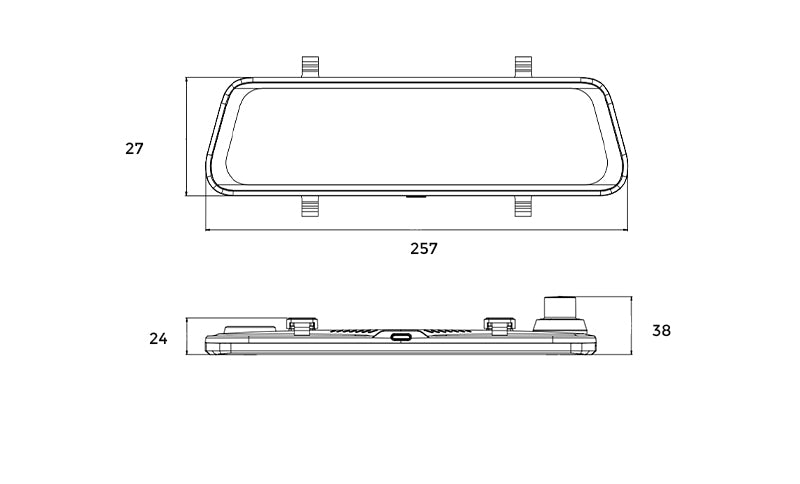 starlight night vision rearview mirror driving recorder