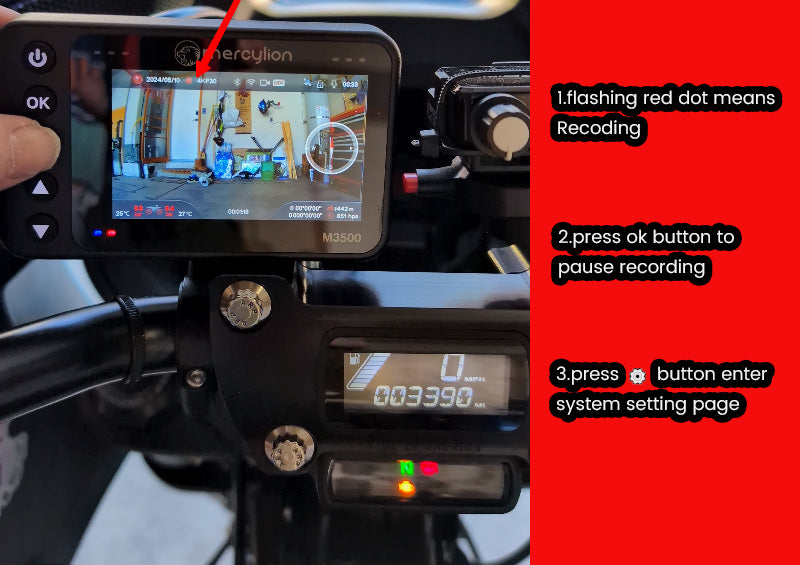 motorcycle dash camera system