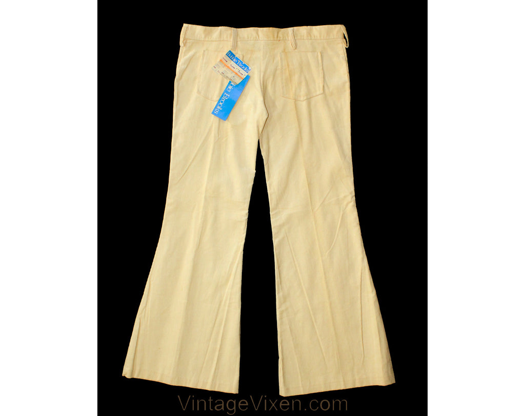 Size 10 Corduroy Bellbottom Pants - Ladies 1970s Low Rise Cotton