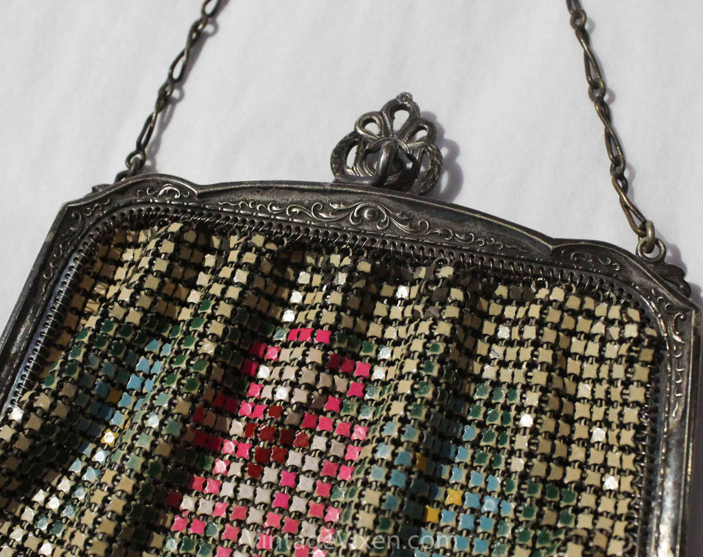 1920s Flapper Purse - Authentic Antique Whiting & Davis Metal Mesh