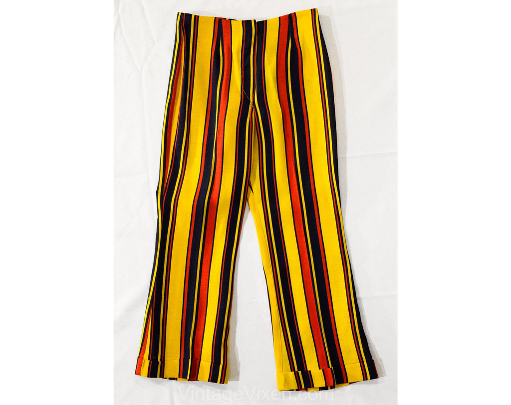 Child's Size 7 1960s Pants - Girls Mod Circus Stripes Wide Leg Trouser ...