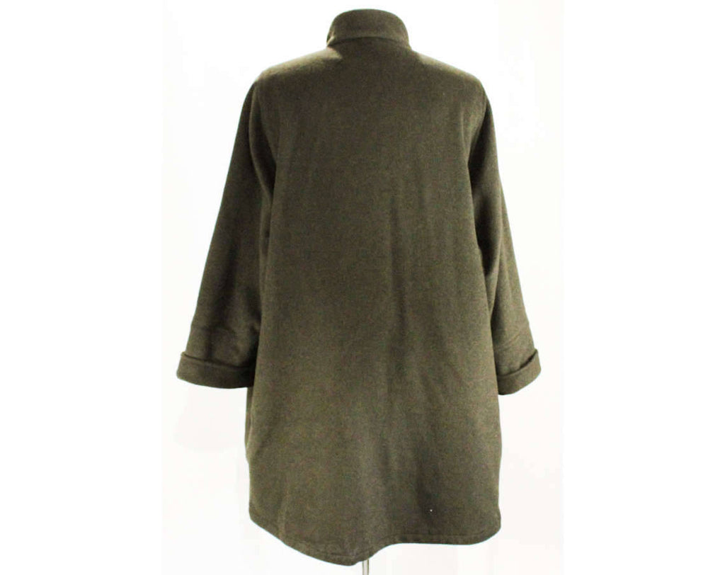 XL Cashmere Blend Coat - Luxury SuperAngora 3/4 Length Minimalist Jack ...