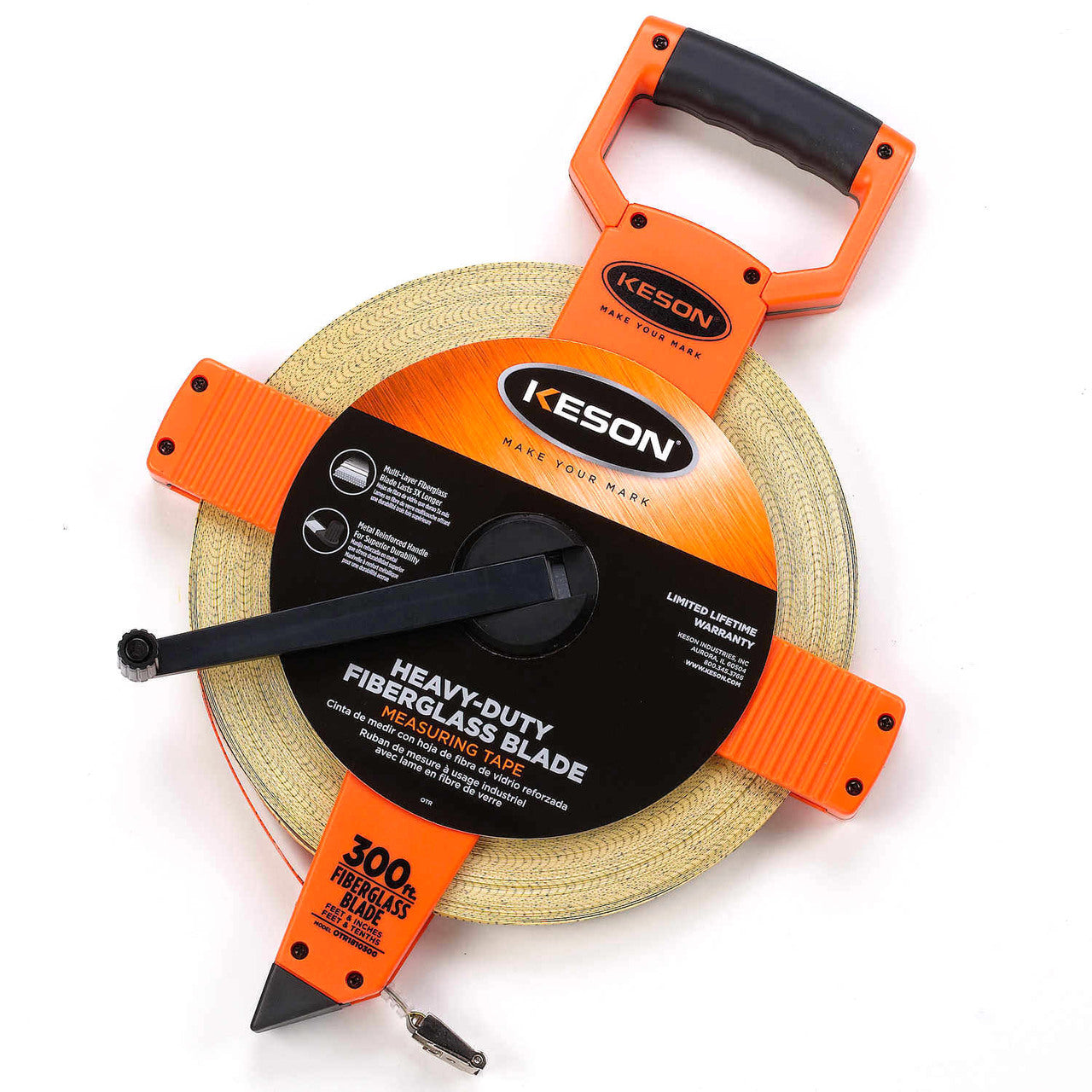 Hi-Viz® Orange Reel Fiberglass Tape, 1/2 in x 300 ft , SAE, Orange