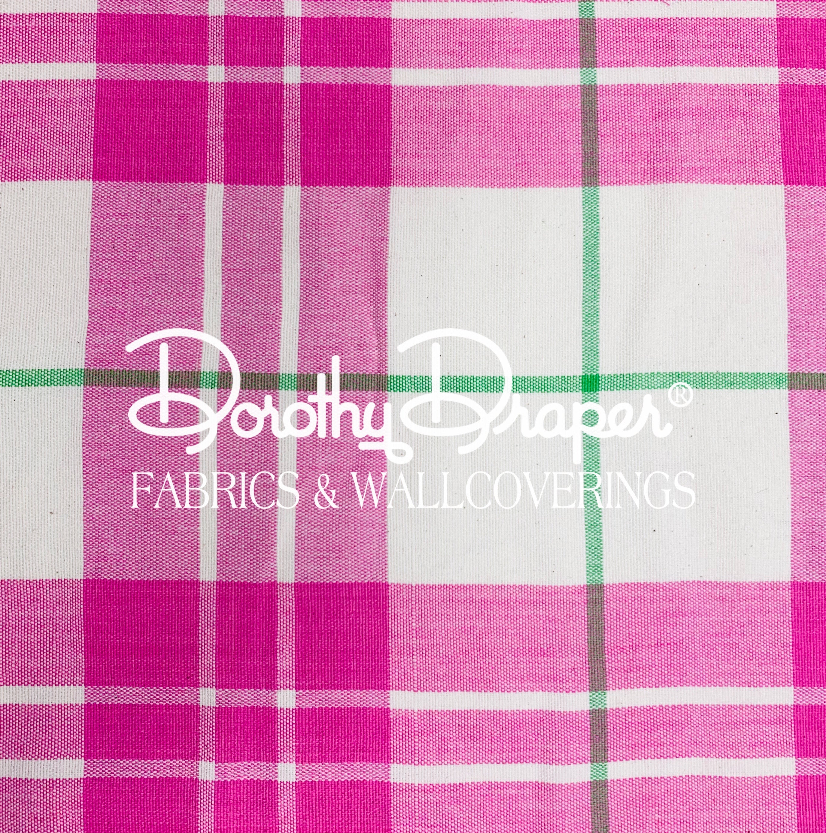 Saunders Plaid Pink Fabric