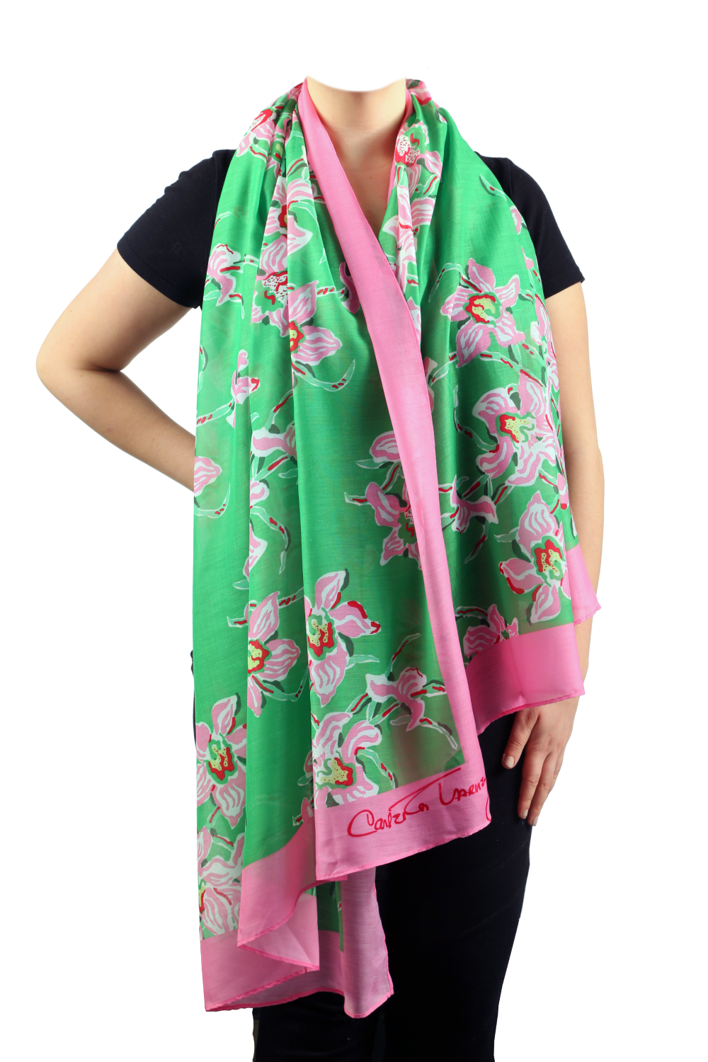 Akakina Green Scarf by Carleton Varney