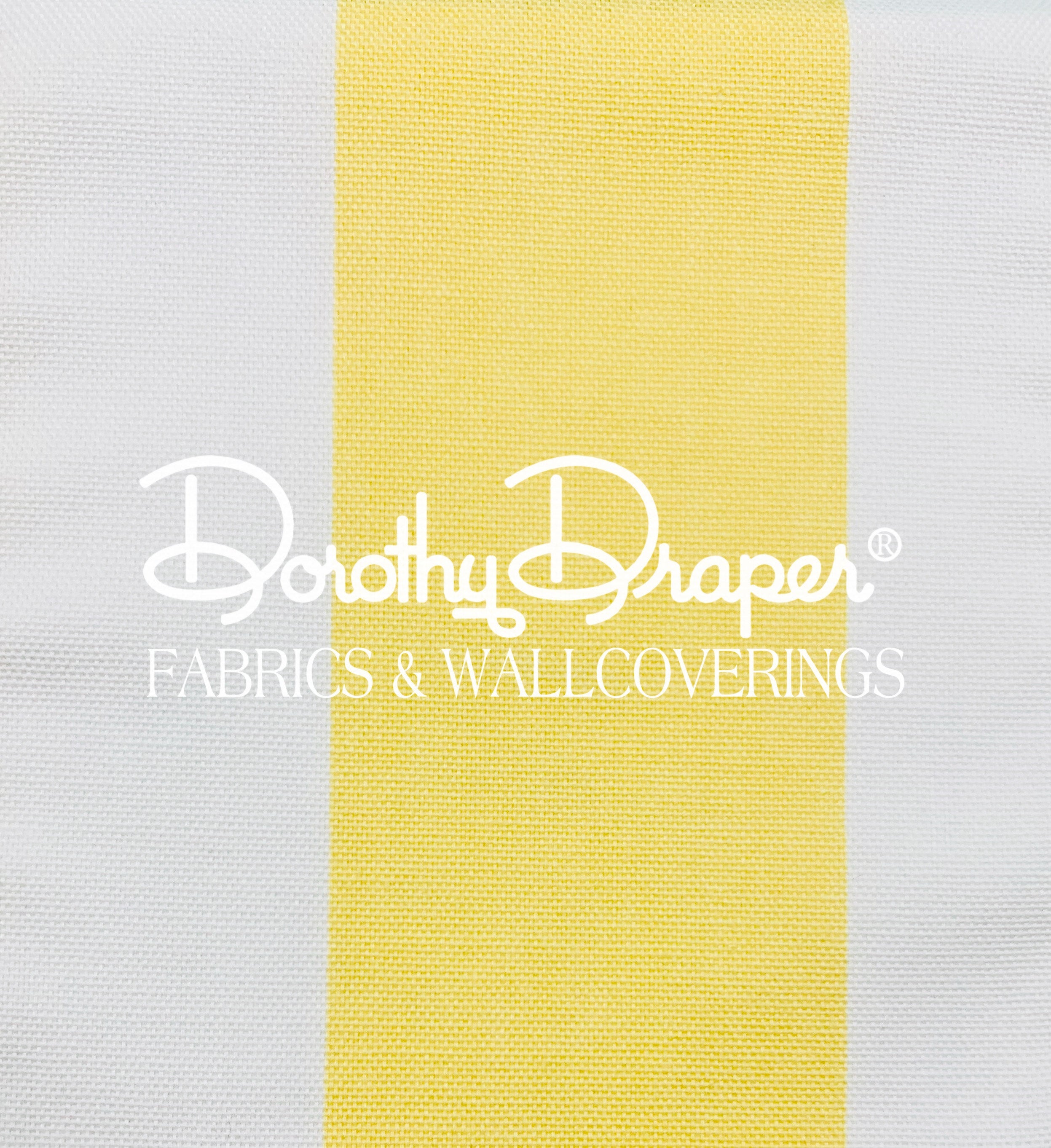 Draper Stripe Pale Yellow Fabric