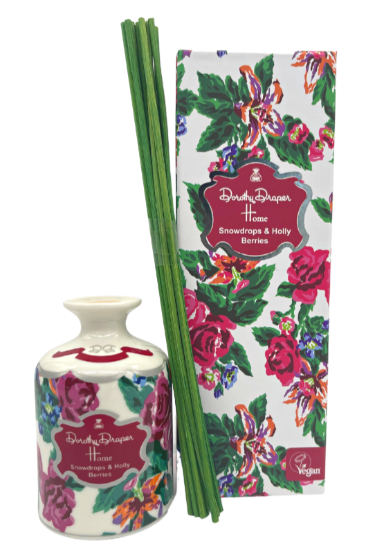 Fazenda Lily Porcelain Diffuser - Snowdrops & Holly Berries