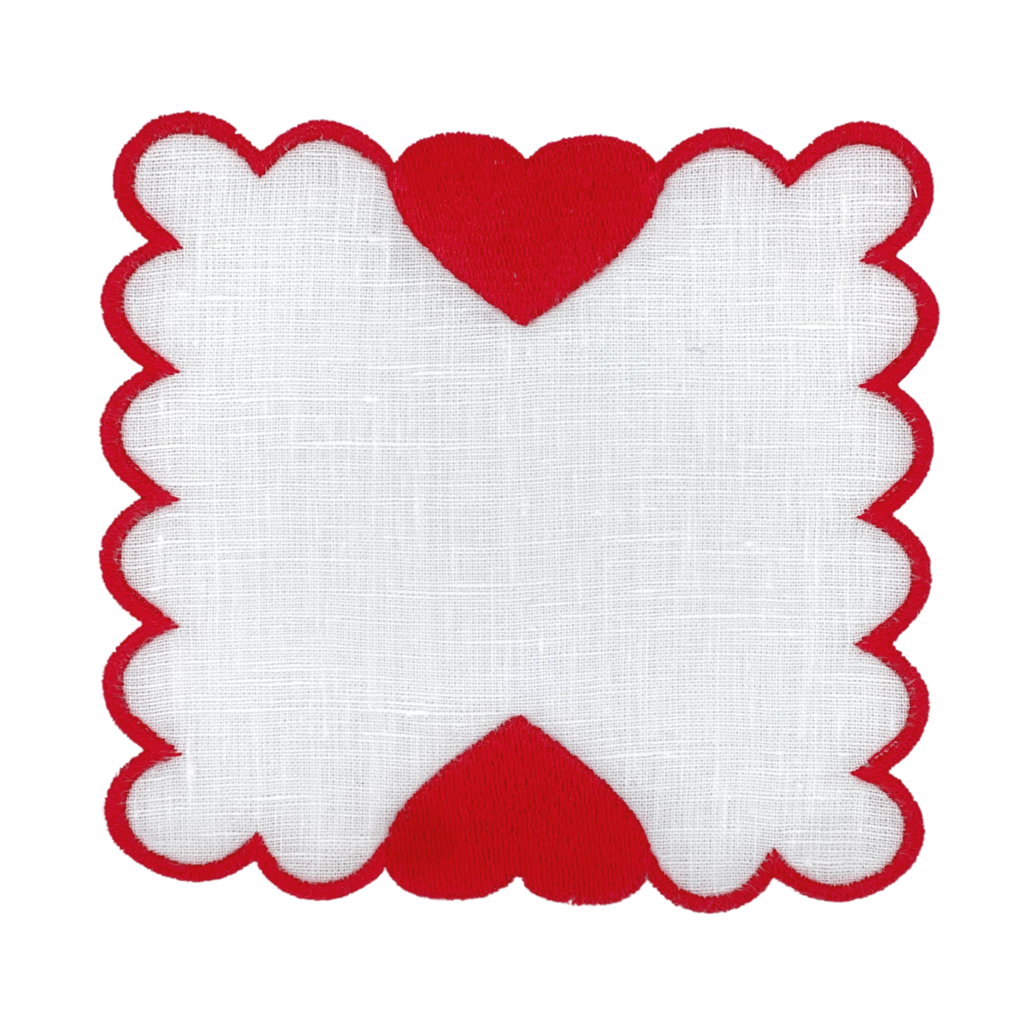 Linen Cocktail napkin (Set of Four) Hearts