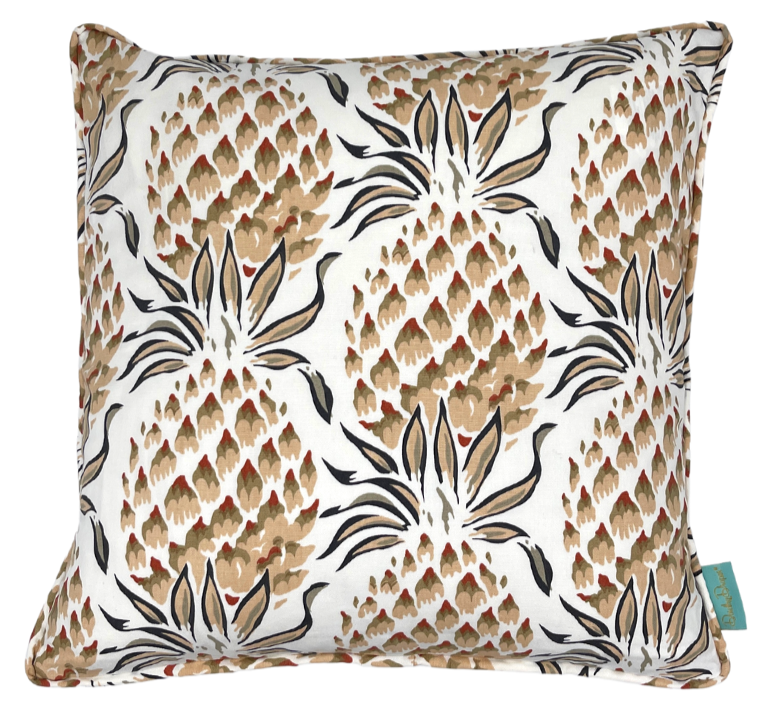 Lanai Pineapple Throw Pillow - Brown