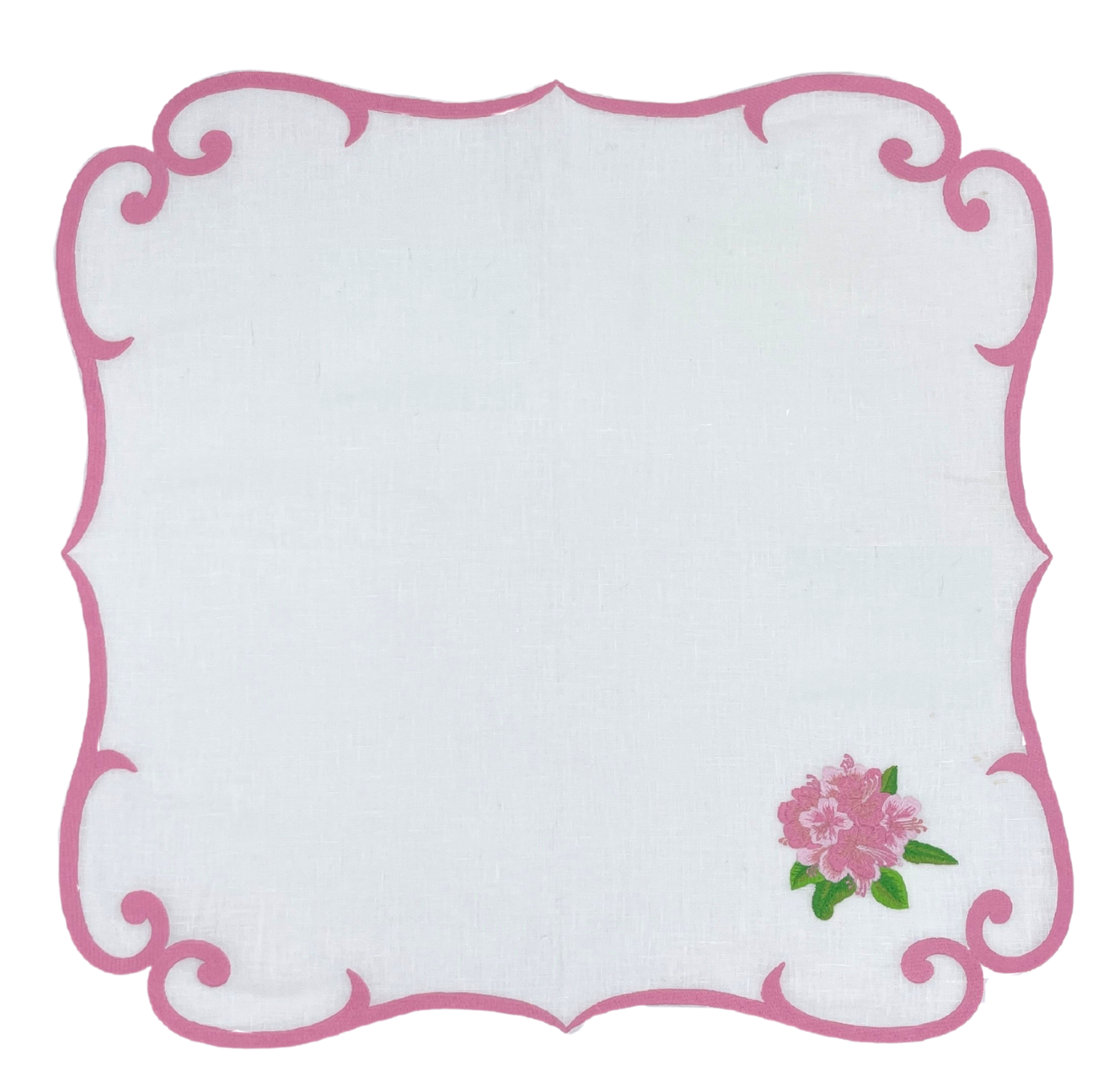 Linen Dinner Napkin (Set of Four)~ Rhododendron