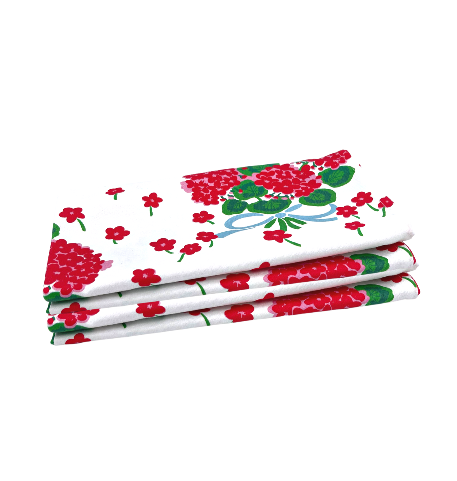 Set of Four Dinner Napkins - Ribbon Geranium