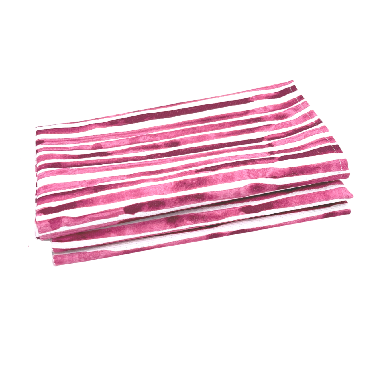 Set of Four Napkins - Strie Raspberry