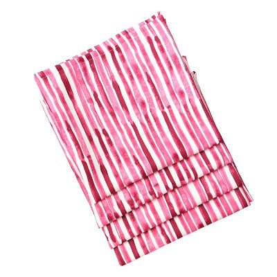 Set of Four Napkins - Strie Raspberry