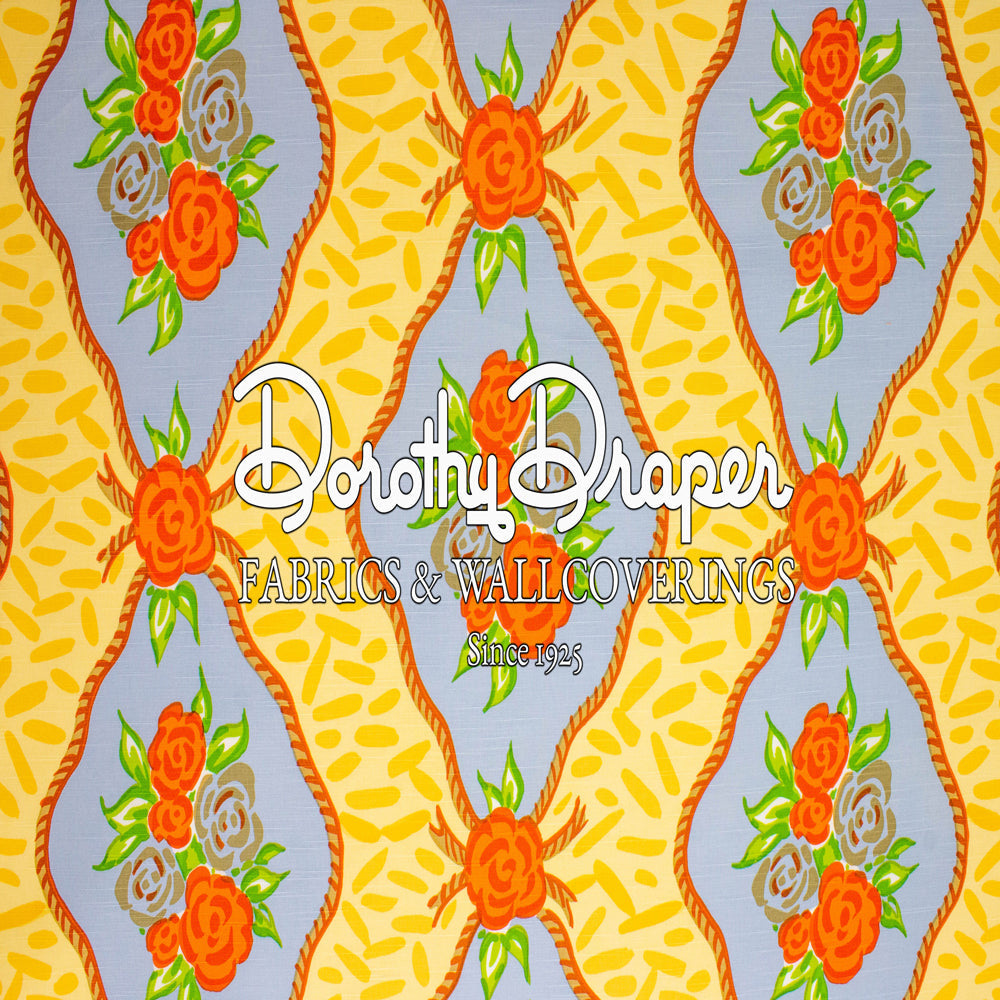 Cote Dâ Azur Lime/Tangerine Fabric