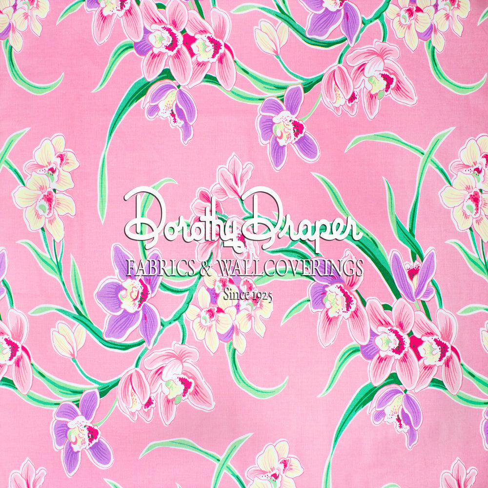 Cymbidium Orchid Pink Fabric