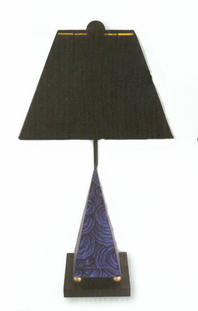 Carleton's Pyramid Lapis Table Lamp