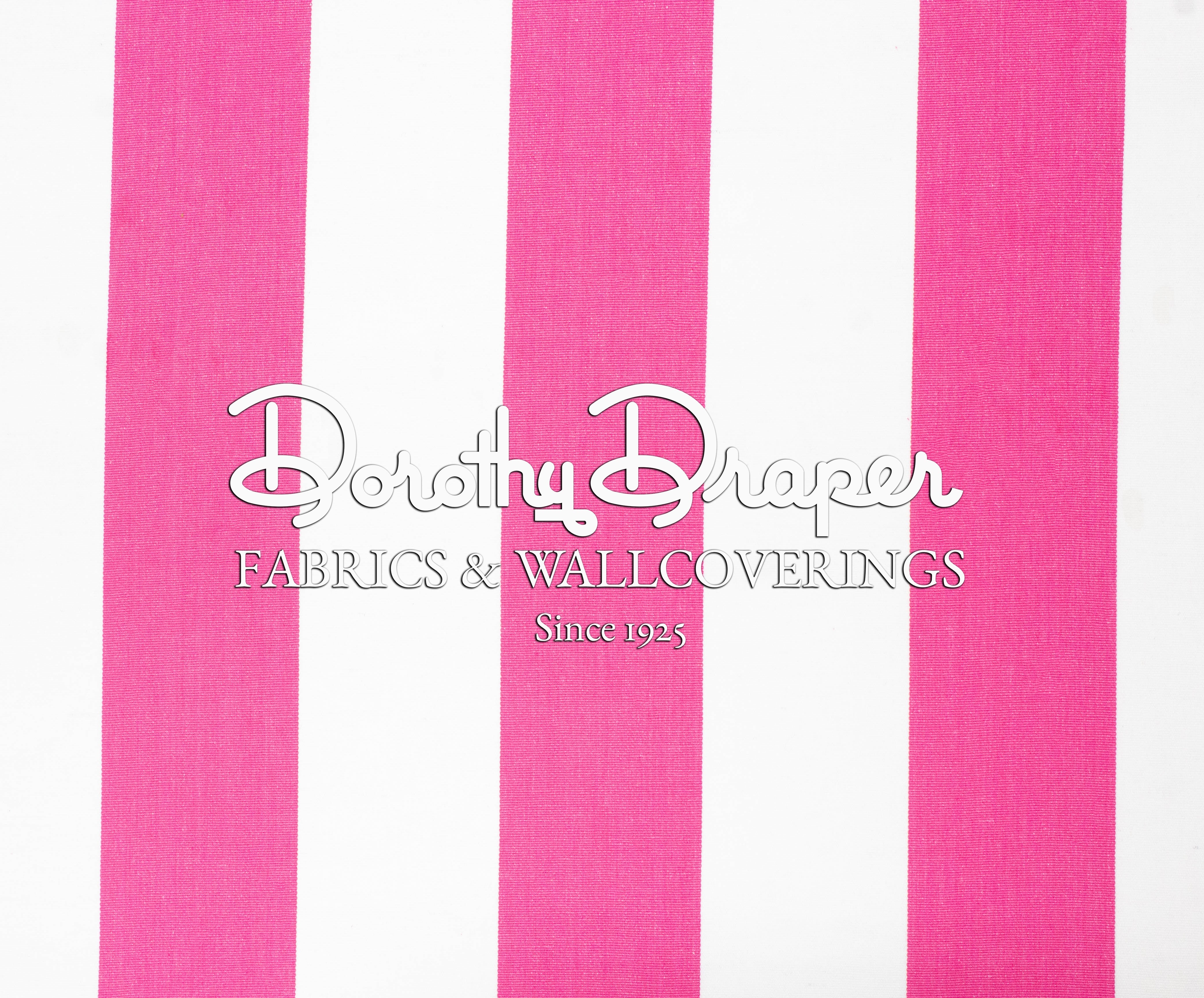 Draper Stripe Hot Pink Fabric