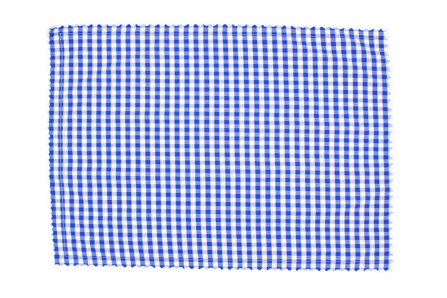 Set of Four Gingham Dinner Napkins ~ Blue