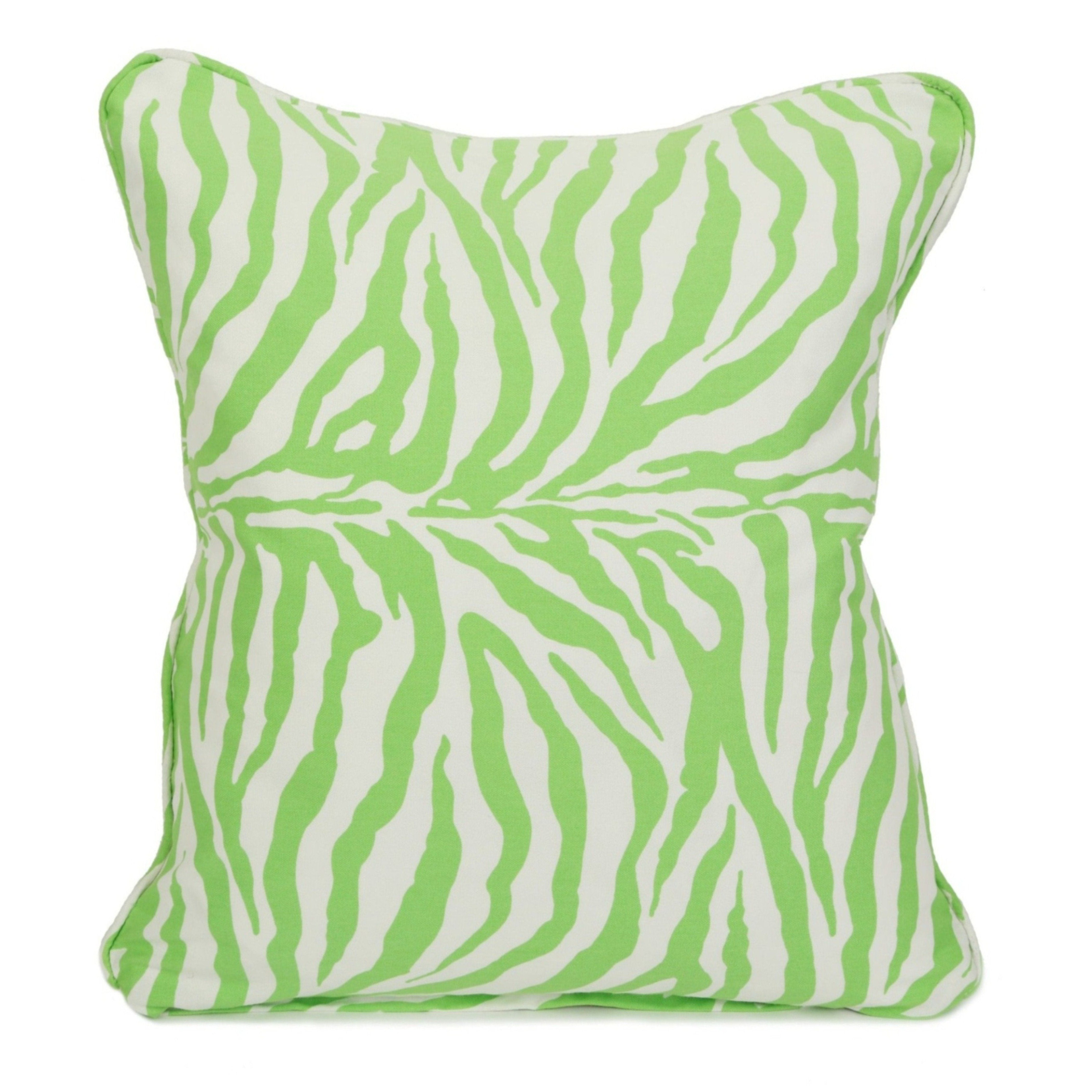 On Safari Throw Pillow - Lime