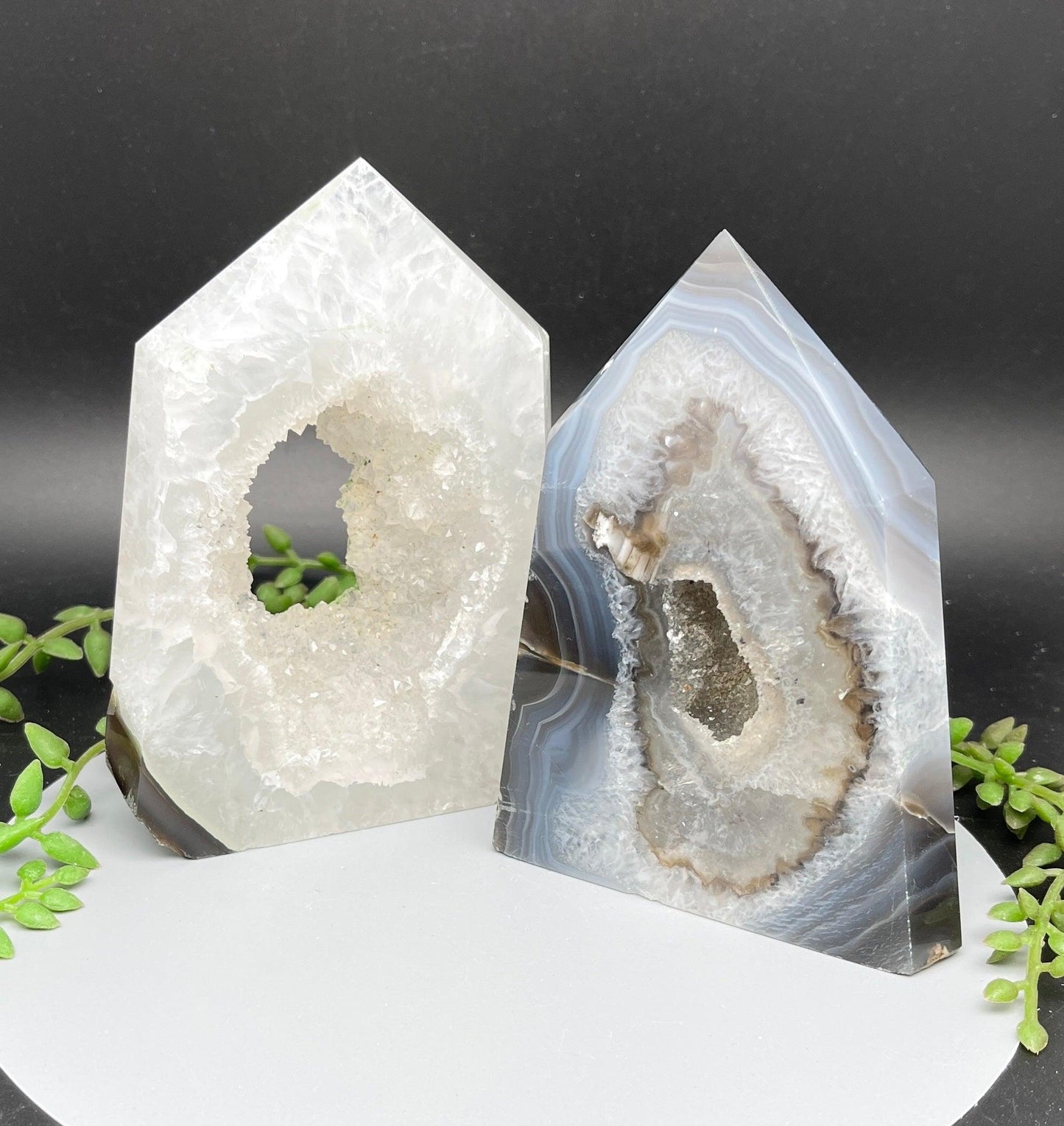 Agate Geode Towers - With Druzy - Natural Collective LLC
