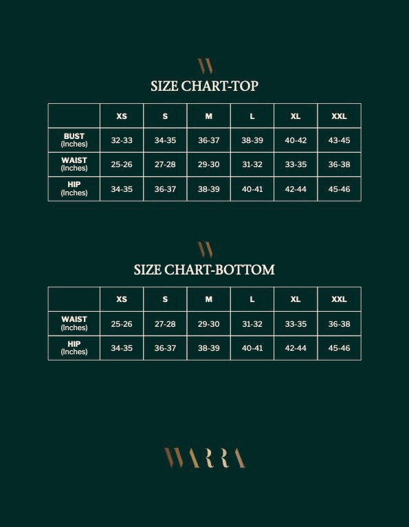 Warra Size Chart