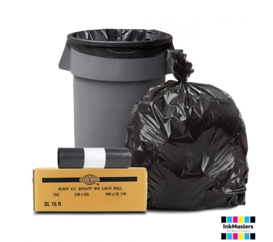 C055 - Rubbish Bags 120L Black GB0120B