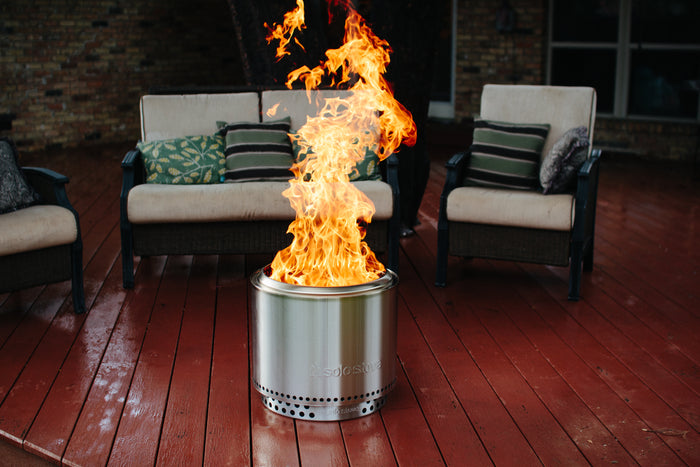 Solo Stove Bonfire 2.0 on porch