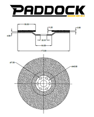 Paddock Concrete Polishing Velcro Pad Driver 175mm