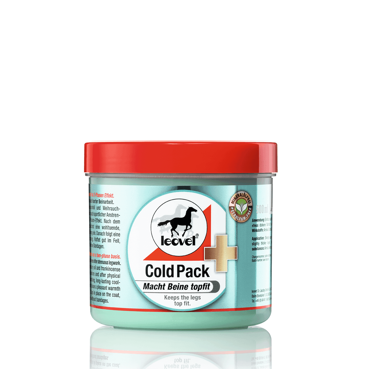Se Leovet Cold Pack apotekerens hestesalve, 500 ml. - Køle/Varme gel hest hos heyo.dk