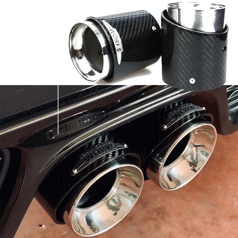 Real Carbon Fiber Exhaust tip and Stainless Steel for Mini Cooper (Additional)