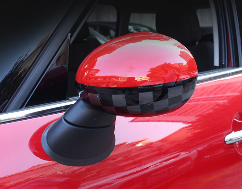 Close-up of Mirror Covers Stickers for Mini Cooper