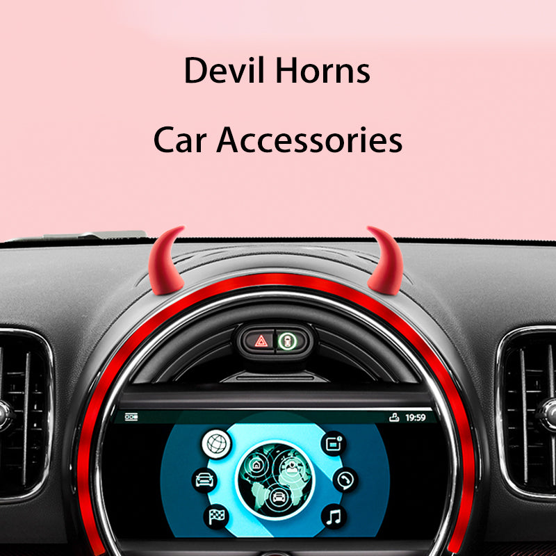 Add some devilish charm to your Mini Cooper with these Devil Horns Dashboard Decoration Stickers
