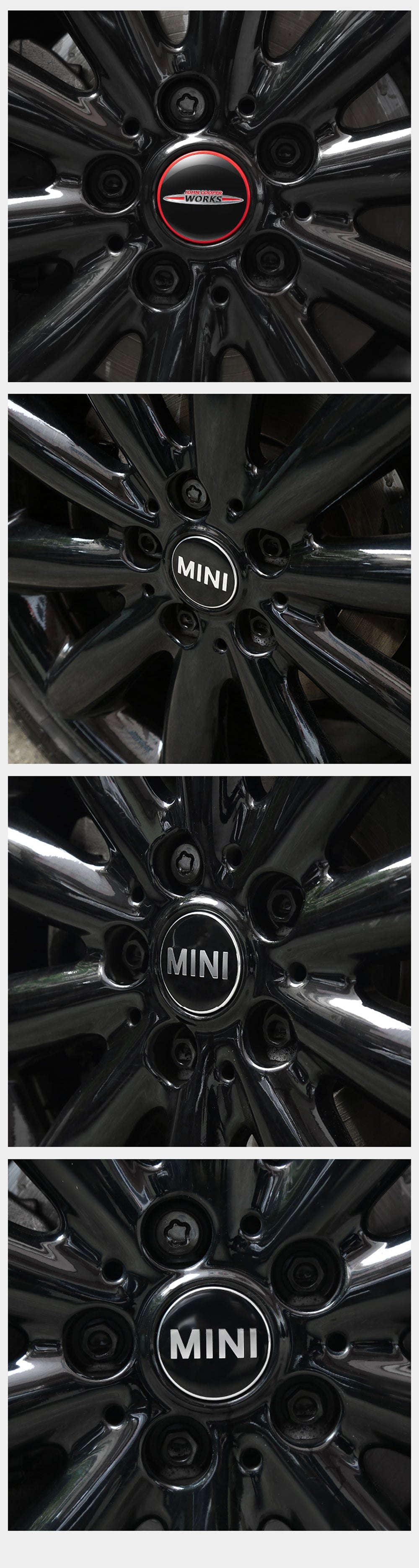 Stacked Wheel Center Caps for Mini Cooper