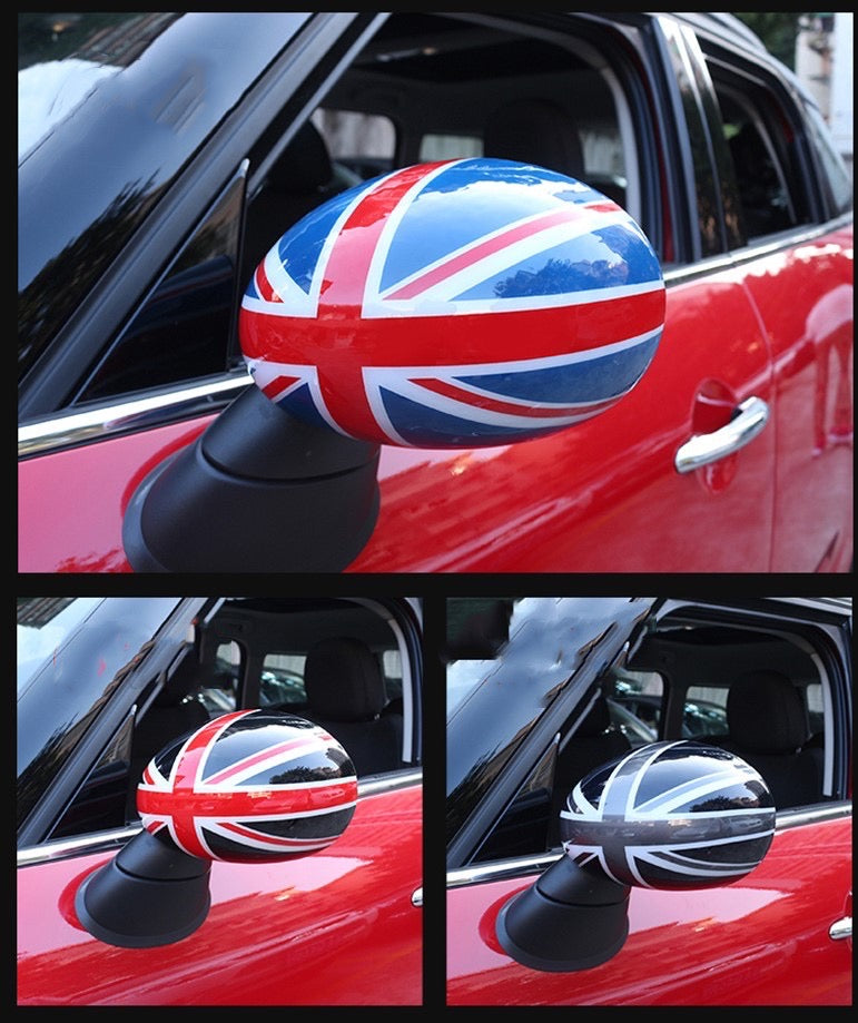 Close-up of Mirror Covers Stickers for Mini Cooper