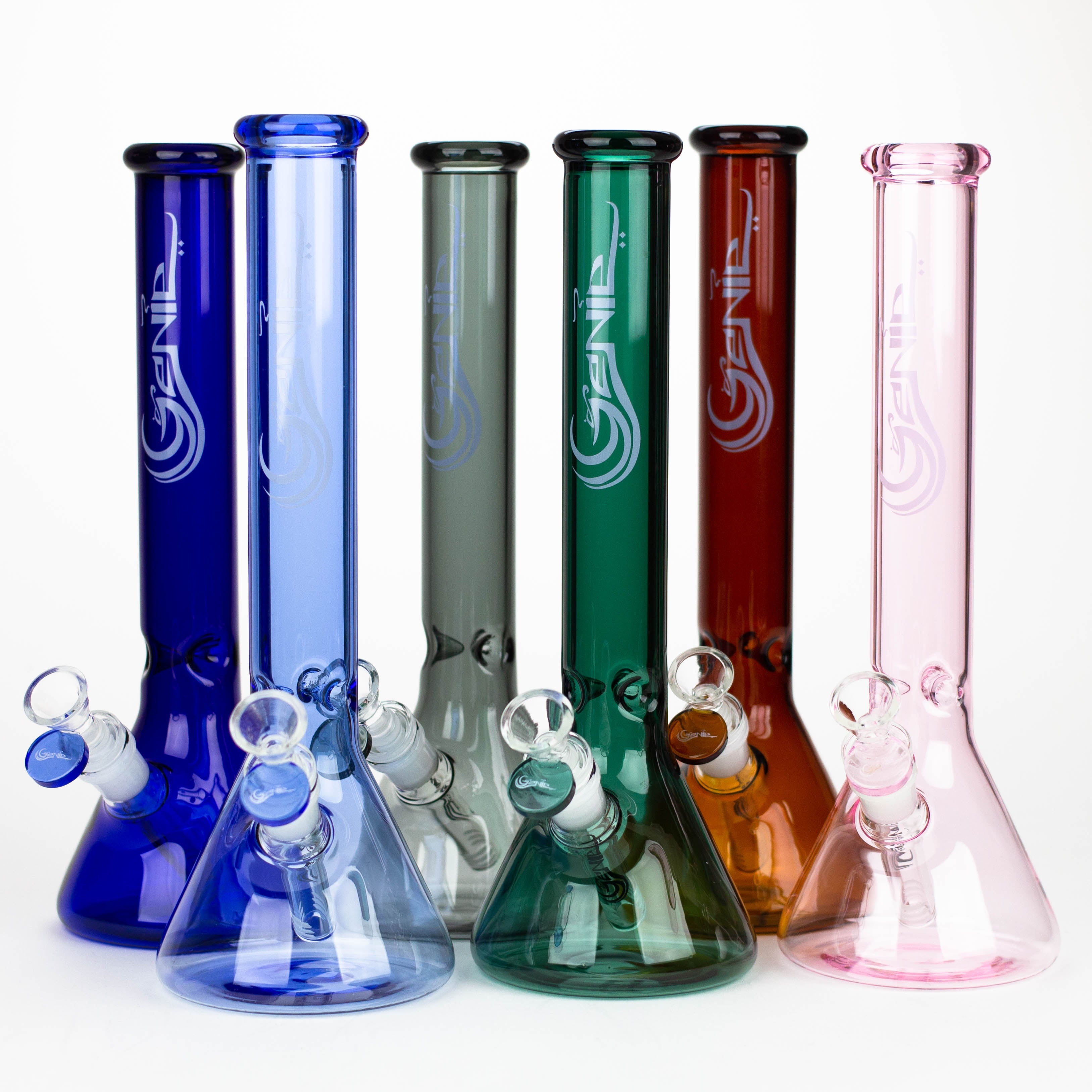 Genie | 12" color tube glass water bong [GB2130] - Smoqueen product image