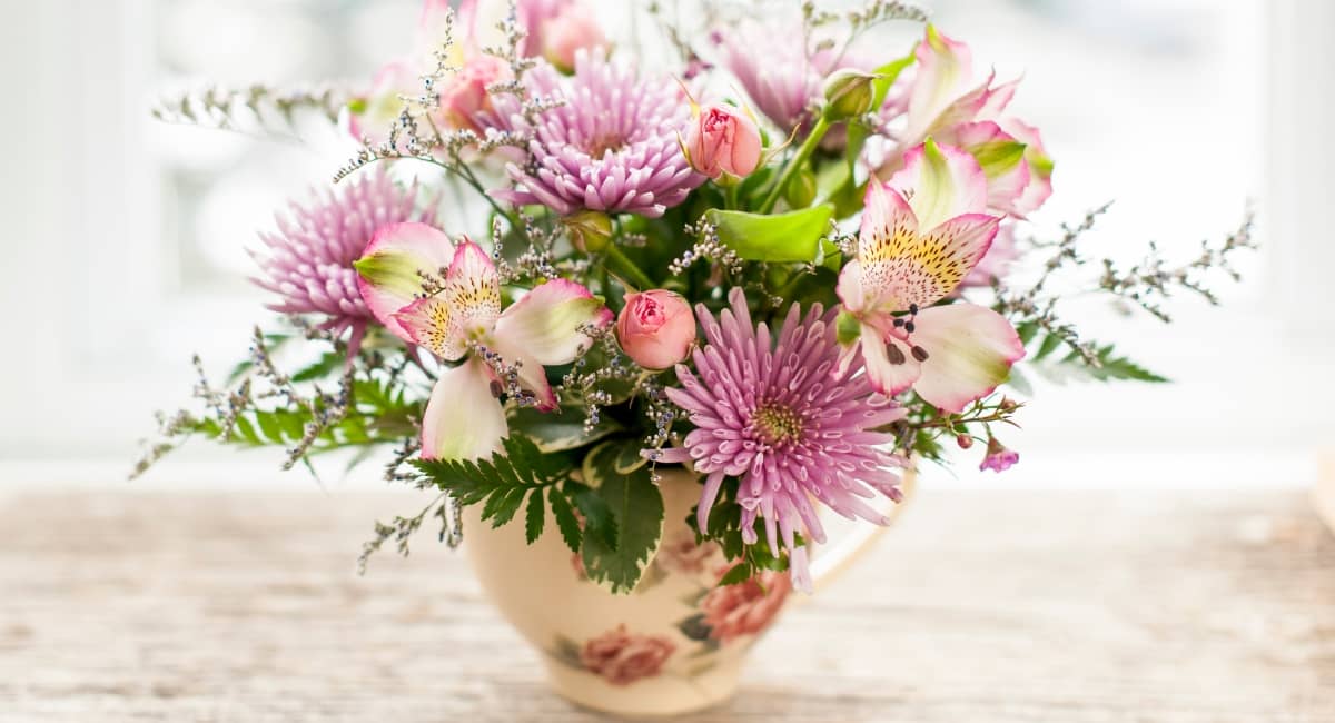 hidden camera in a flower arrangement